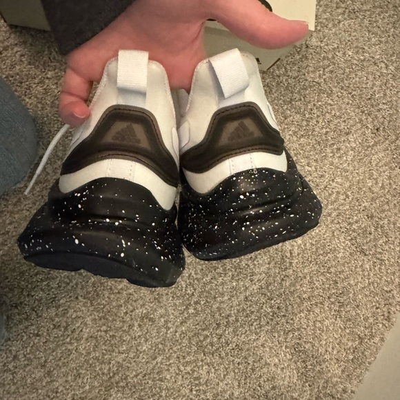 New Adidas Alphabounce+ Bounce Mens Running Shoes Sz 11 White Black Sneakers - Picture 8 of 14